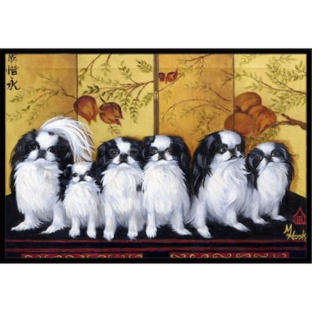 Carolines Treasures Japanese Chin Tea House Indoor and Outdoor Mat- 18 x 27 in. MH1060MAT